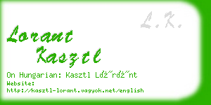 lorant kasztl business card